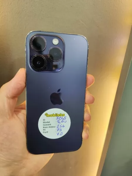 Mor Renkli İkinci El iPhone 14 Pro 256 GB 78 Pil Görseli - 1