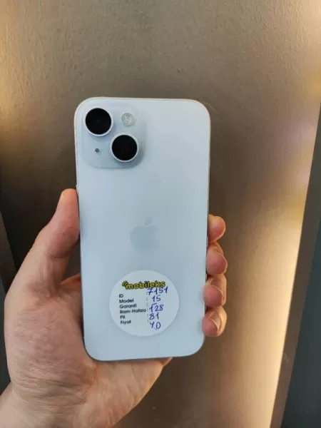 Apple iPhone 15 128 GB Buz Mavi Görseli - 1