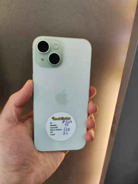 Apple iPhone 15 128 GB, Yenilenmiş, 85 Pil Sağlığı Görseli - 1