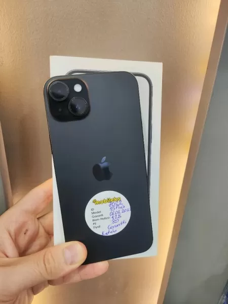 6 Ay Garantili iPhone 15 Plus 128 GB Siyah - İkinci El Görseli - 1