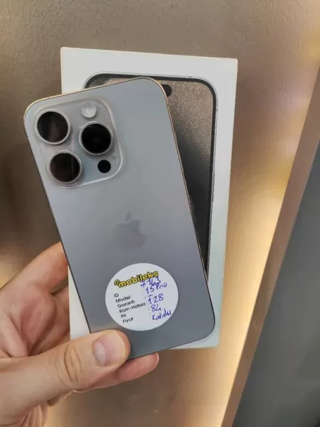 Kutulu İkinci El iPhone 15 Pro 128 GB - Natürel Titanyum Görseli - 1