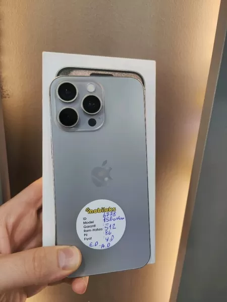 Kutulu Sorunsuz iPhone 15 Pro Max 512 GB - İkinci El
