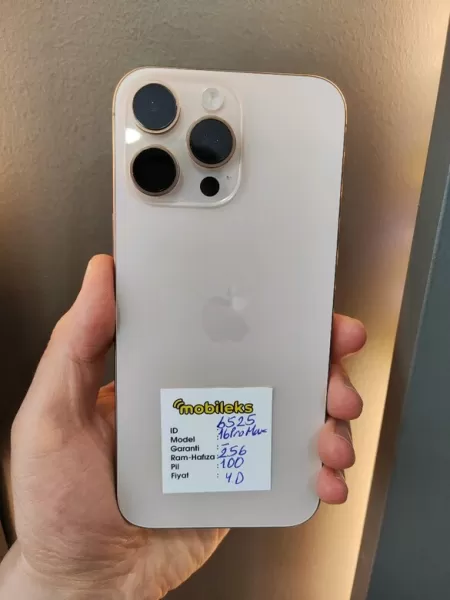 iPhone 16 Pro Max 256 GB | %100 Pil | Çöl Titanyum Görseli - 1